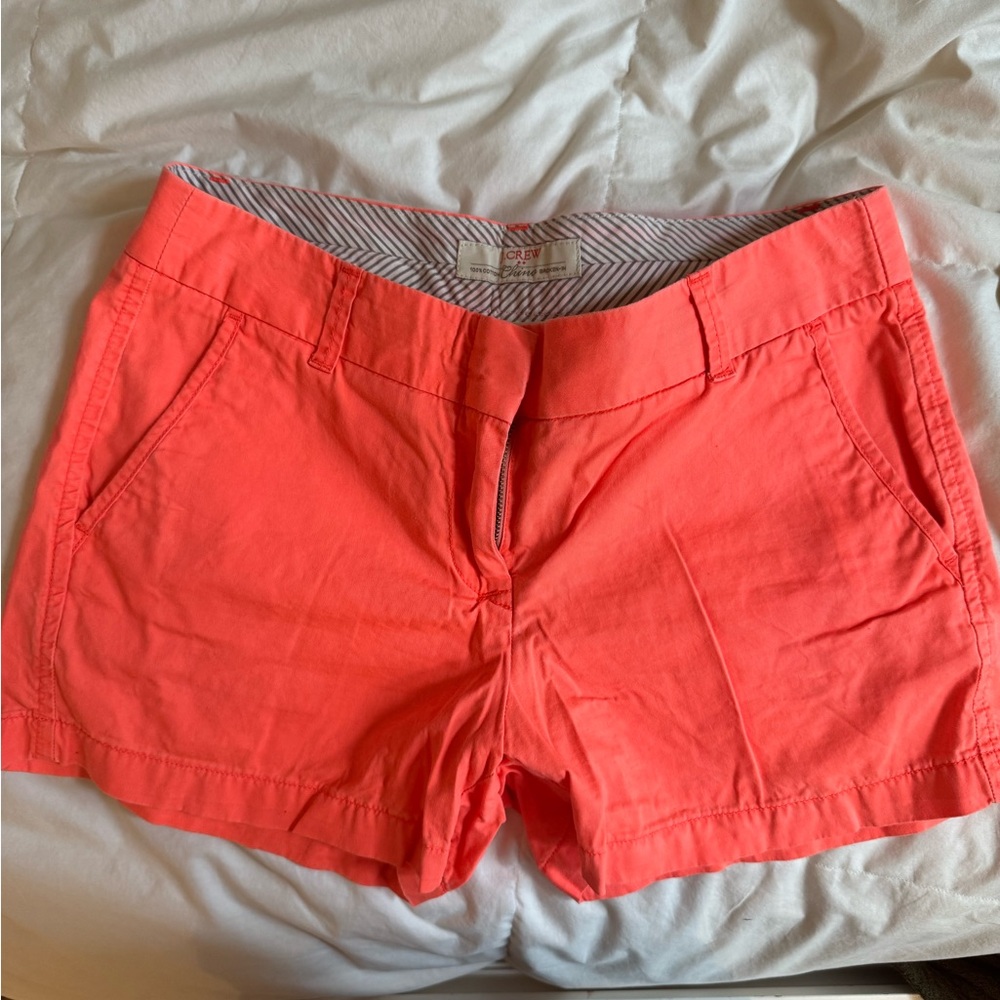 J. Crew High Waist Coral Shorts